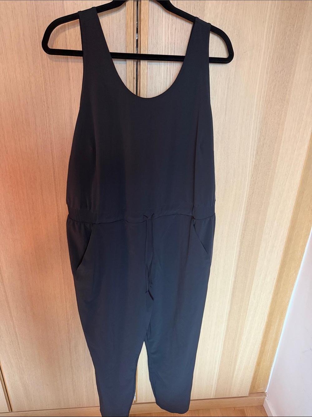 all in motion Black Sleeveless Jumpsuit with Pockets